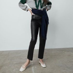 Zara Size 4 Faux Leather Pants